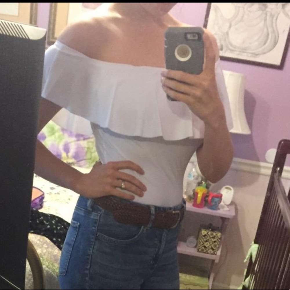 ASOS White Ruffle Bodysuit - Picture 4 of 4